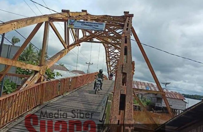 Rusak parah,Jembatan Mandomai Kapuas