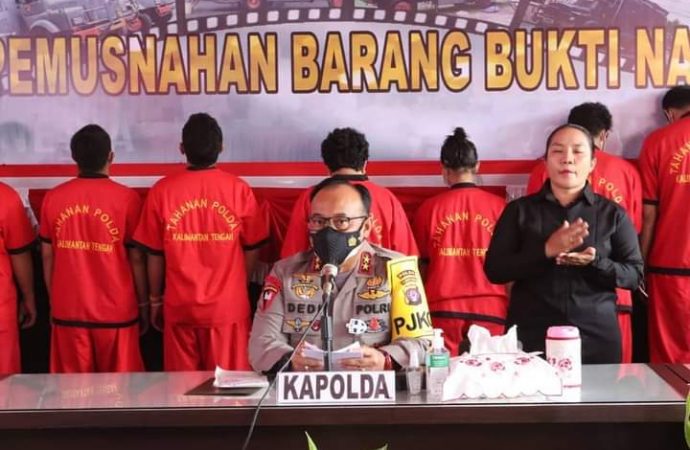 Berantas Narkoba, Polda Kalteng Ungkap 9 Kasus